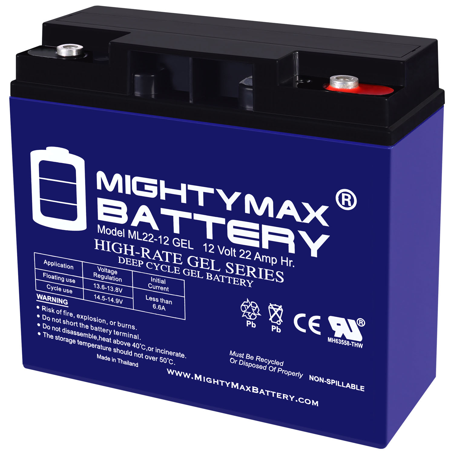 ぱっぷやページ Mighty Max 12V 22AH GEL Battery Replaces Snap-On EEJP500