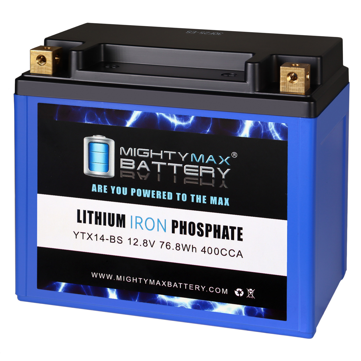 Mighty Max YTX14-BS Lithium Battery Compatible with Kawasaki